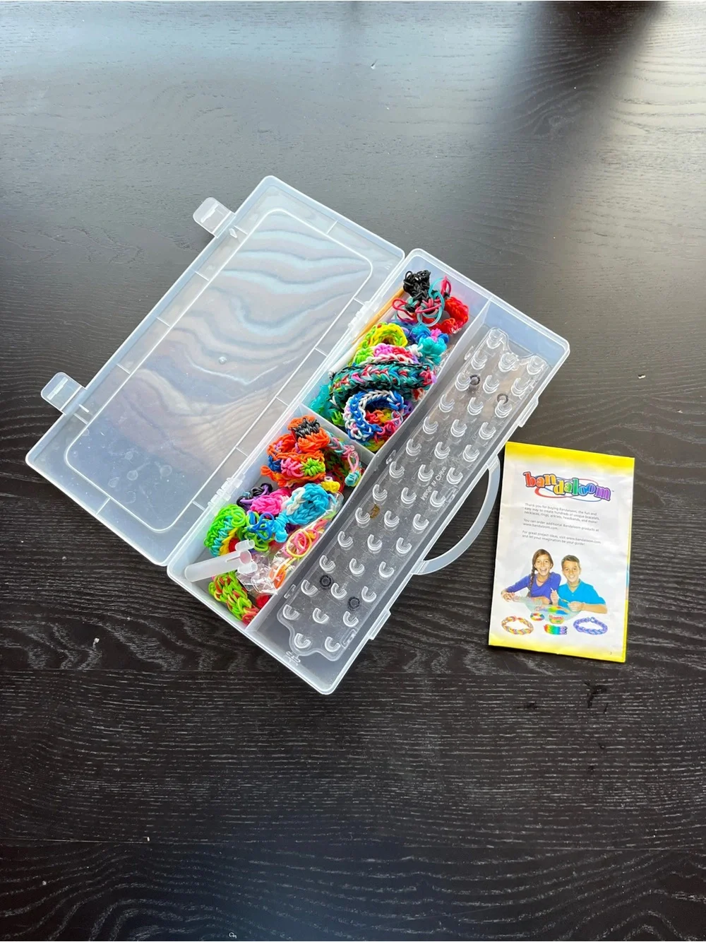 Bandaloom Rubber Band Bracelet Making Kit Craft Set Organizer & Instructions